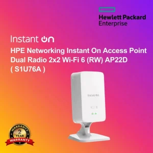 HPE Networking Instant On Access Point Dual Radio 2x2 Wi‑Fi 6 (RW) AP22D ( S1U76A )