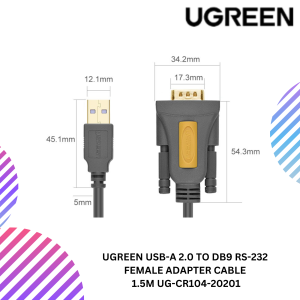 UGREEN USB-A 2.0 TO DB9 RS-232 FEMALE ADAPTER CABLE