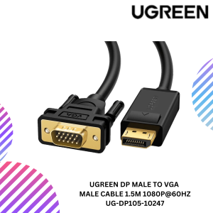 UGREEN DP MALE TO VGA MALE CABLE 1.5M 1080P@60HZ