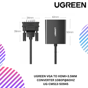UGREEN VGA TO HDMI+3.5MM CONVERTER 1080P@60HZ