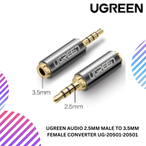 UGREEN AUDIO 2.5MM MALE TO 3.5MM FEMALE/ 3.5MM MALE TO 2.5MM FEMALE CONVERTER