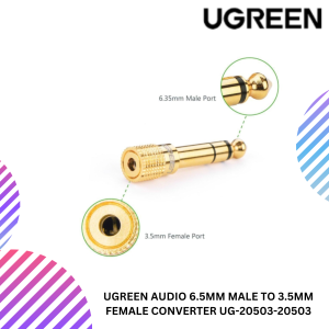 UGREEN AUDIO 6.5MM MALE TO 3.5MM FEMALE CONVERTER