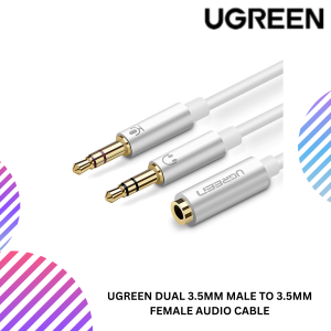 UGREEN DUAL 3.5MM MALE TO 3.5MM FEMALE AUDIO CABLE
