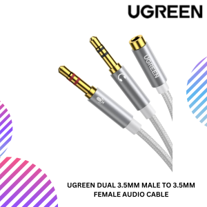 UGREEN DUAL 3.5MM MALE TO 3.5MM FEMALE AUDIO CABLE