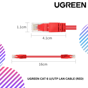 UGREEN CAT 6 U/UTP LAN CABLE (RED)