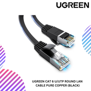 UGREEN CAT 6 U/UTP LAN FLAT CABLE (BLACK)