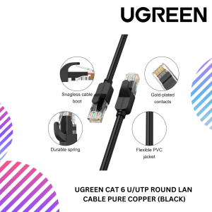 UGREEN CAT 6 U/UTP ROUND LAN CABLE PURE COPPER