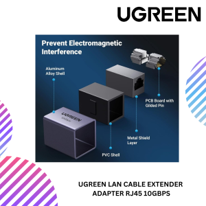 UGREEN LAN CABLE EXTENDER ADAPTER RJ45 10GBPS