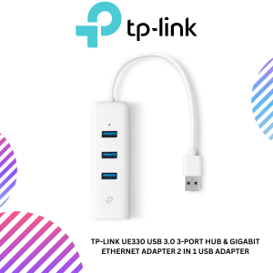 TP-Link UE330 USB 3.0 3-Port Hub & Gigabit Ethernet Adapter 2 in 1 USB Adapter