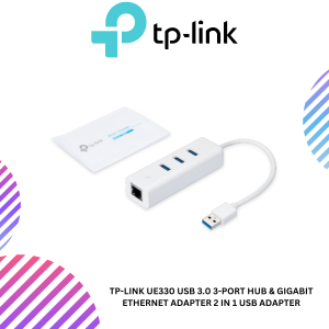 TP-Link UE330 USB 3.0 3-Port Hub & Gigabit Ethernet Adapter 2 in 1 USB Adapter