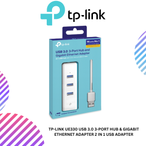 TP-Link UE330 USB 3.0 3-Port Hub & Gigabit Ethernet Adapter 2 in 1 USB Adapter