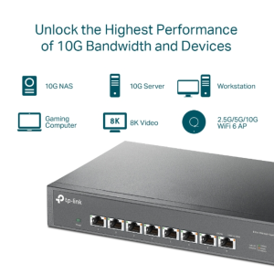 TP-Link TL-SX1008 8-Port 10G Desktop/Rackmount Switch