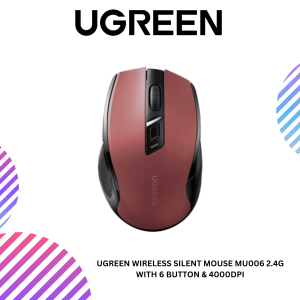 UGREEN WIRELESS SILENT MOUSE MU006 2.4G WITH 6 BUTTON & 4000DPI