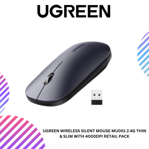 UGREEN WIRELESS SILENT MOUSE MU001 2.4G THIN & SLIM WITH 4000DPI RETAIL PACK