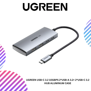 UGREEN USB-C 3.2 10GBPS 2*USB-A 3.2+ 2*USB-C 3.2 HUB ALUMINUM CASE