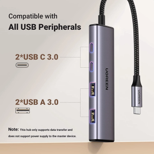 UGREEN USB-C TO 2*USB-A + 2*USB-C HUB 5BGPS
