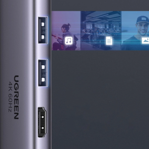 UGREEN USB-C 7IN1 DOCKING HDMI+2*USB-C 3.2+USB-A 3.2+SD/TF+PD