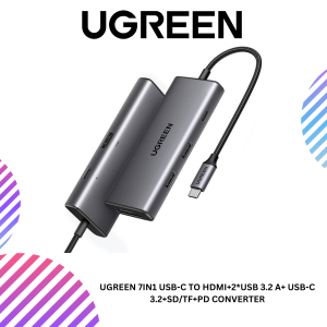 UGREEN 7IN1 USB-C To HDMI+2*USB 3.2 A+ USB-C 3.2+SD/TF+PD Converter