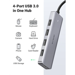 UGREEN USB-C 3.0 TO 4-PORT USB 3.0 HUB + USB-C POWER SUPPLY
