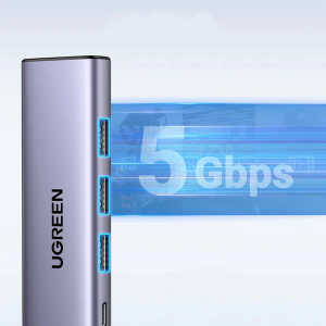 UGREEN USB-C 3.2 TO HDMI 4K@60HZ+3*USB-A+PD100W