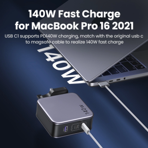 UGREEN NEXODE 140W 2C1A GAN FAST CHARGER + USB-C TO USB-C CABLE 240W 1.5M