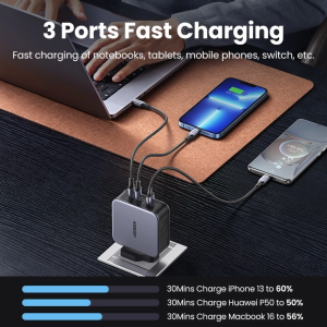 UGREEN NEXODE 140W 2C1A GAN FAST CHARGER + USB-C TO USB-C CABLE 240W 1.5M