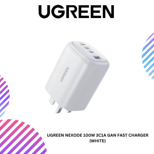 UGREEN NEXODE 100W 3C1A GAN FAST CHARGER (WHITE)