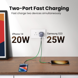 UGREEN NEXODE 45W DUAL USB-C GAN FAST CHARGER (WHITE)