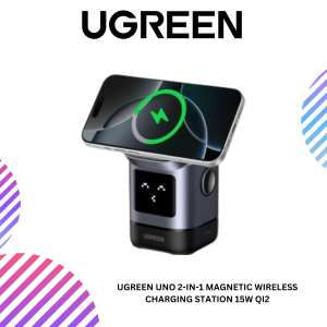 UGREEN UNO 2-IN-1 MAGNETIC WIRELESS CHARGING STATION 15W QI2