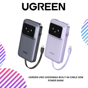 UGREEN UNO 10000MAH BUILT-IN CABLE 30W POWER BANK