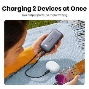 UGREEN NEXODE 10000MAH ULTRA-COMPACT TWO-WAY FAST CHARGING 30W POWER BANK (SPACE GRAY)