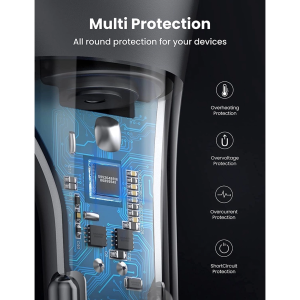 UGREEN 84W MAX DUAL USB-A QC + PD WITH EXTENSION SOCKET CAR CHARGER