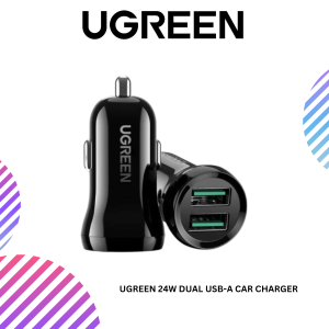UGREEN 24W DUAL USB-A CAR CHARGER