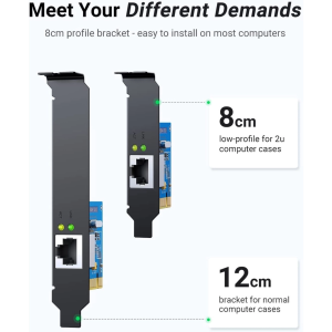 UGREEN PCI-E NETWORK CARD 10/100/1000MBPS RJ45 GIGABIT PORT