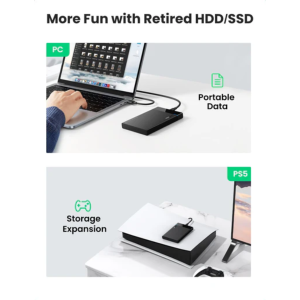 UGREEN USB-C 3.1 GEN 2 TO 2.5" SATA HARD DRIVE ENCLOSURE (10GBPS)
