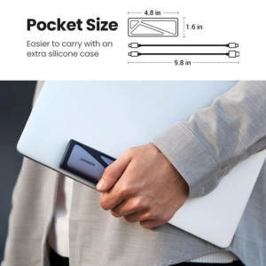 UGREEN USB-C 3.2 GEN2 M.2 NVME/SATA ALUMINUM SSD ENCLOSURE 10G WITH C TO C & C TO A CABLE 50CM