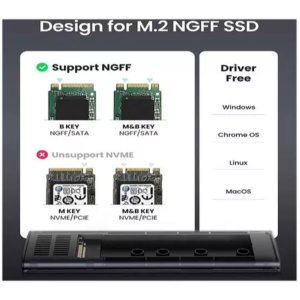 UGREEN USB-C 3.1 GEN1 TO M.2 SATA ALUMINUM SSD ENCLOSURE 5G WITH C TO A CABLE 50CM