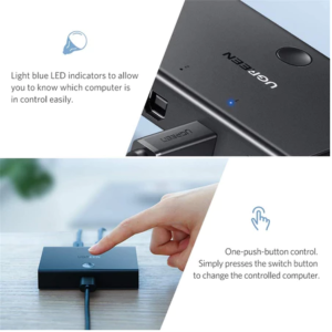 UGREEN USB 2.0 SHARING SWITCH 2X1 (BLACK)