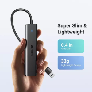 UGREEN USB-A 3.0 HUB TO 4 PORTS USB-A 3.0 ABS CASE -60cm(BLACK)