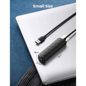 UGREEN USB-A 3.0 4 PORTS HUB WITH USB-C POWER PORT (BLACK)
