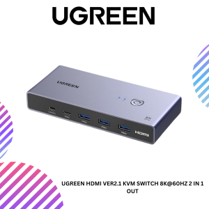 UGREEN HDMI VER2.1 KVM SWITCH 8K@60HZ 2 IN 1 OUT