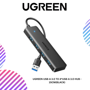 UGREEN USB-A 3.0 TO 4*USB-A 3.0 HUB - 15cm(BLACK)