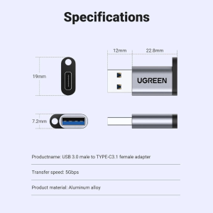 ang copy - 2025-03-26T161650.600 UGREEN USB 3.0-A TO USB-C M/F ADPATER