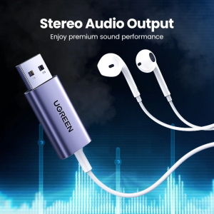 UGREEN USB-A 2.0 TO 3.5MM EXTERNAL STEREO SOUND ADAPTER