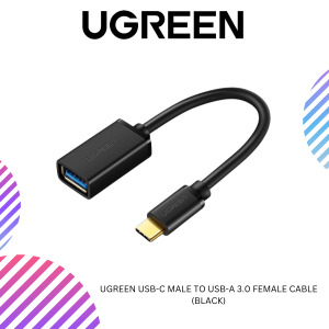 UGREEN USB-C MALE TO USB-A 3.0 FEMALE CABLE (BLACK)