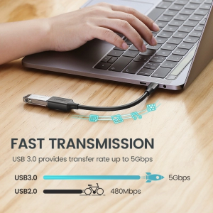 UGREEN USB-C MALE TO USB-A 3.0 FEMALE CABLE (BLACK)