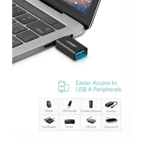 UGREEN USB-C TO USB-A 3.0 FEMALE ADAPTER (BLACK)