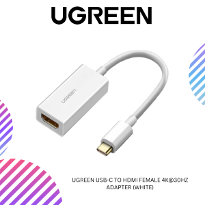 UGREEN USB-C TO HDMI FEMALE 4K@30HZ ADAPTER (WHITE)