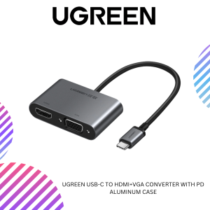 UGREEN USB-C TO HDMI+VGA Converter With PD ALUMINUM CASE