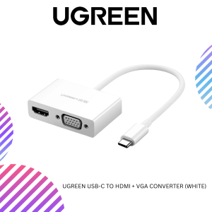 UGREEN USB-C TO HDMI + VGA CONVERTER (WHITE)